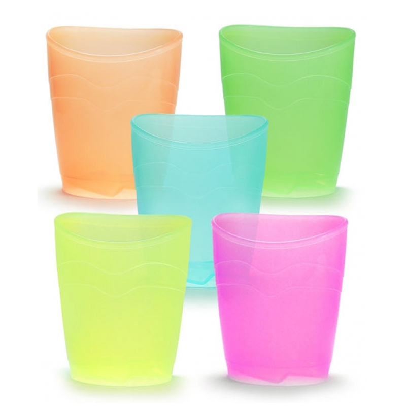 Подставка-стакан СТАММ "Премиум. Creative", пластик, овальный, ассорти