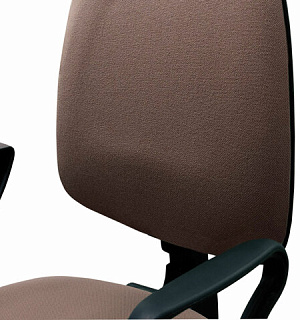 Кресло BRABIX "Prestige Ergo MG-311", регулируемая эргономичная спинка, кожзам, бежевое, 531878