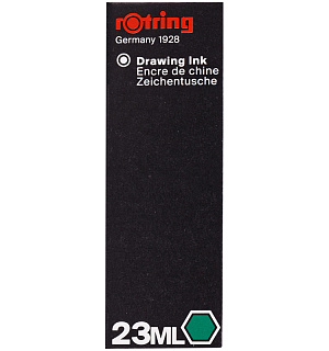 Чернила для изографа Rotring зеленые, 23мл, картон. упаковка