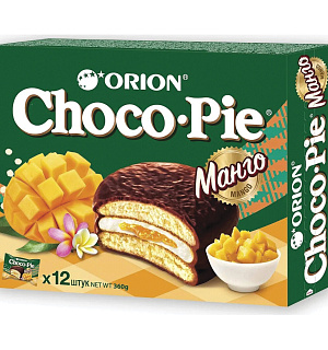 Печенье ORION "Choco Pie Mango" манго 360 г (12 штук х 30 г), О0000013010