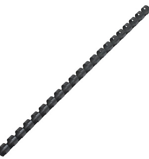 Пружины пластиковые для переплета, КОМПЛЕКТ 100 шт., 10 мм (для сшивания 41-55 л.), черные, BRAUBERG, 530813