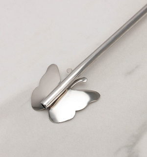 Ложка-трубочка для коктейля «Бабочка», 21×2 см