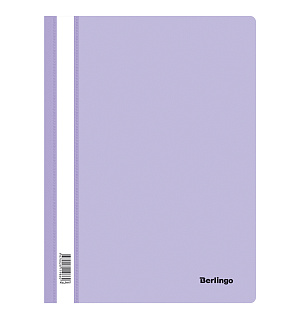 Папка-скоросшиватель пластик. Berlingo, А4, 180мкм, лаванда с прозр. верхом