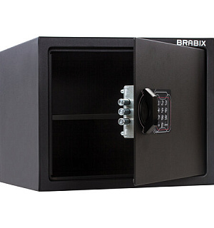 Сейф мебельный BRABIX "SF-280EL", 280х350х300 мм, электронный замок, черный, 291149, S103BR212414