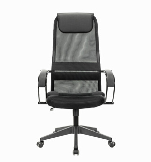 Кресло офисное BRABIX PREMIUM "Stalker EX-608 PL", ткань-сетка/кожзам, черное, 532090
