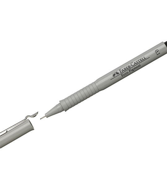 Ручка капиллярная Faber-Castell "Ecco Pigment" черная, 0,1мм