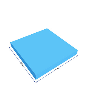 Самоклеящийся блок Berlingo "Ultra Sticky", 75*75мм, 80л, синий неон