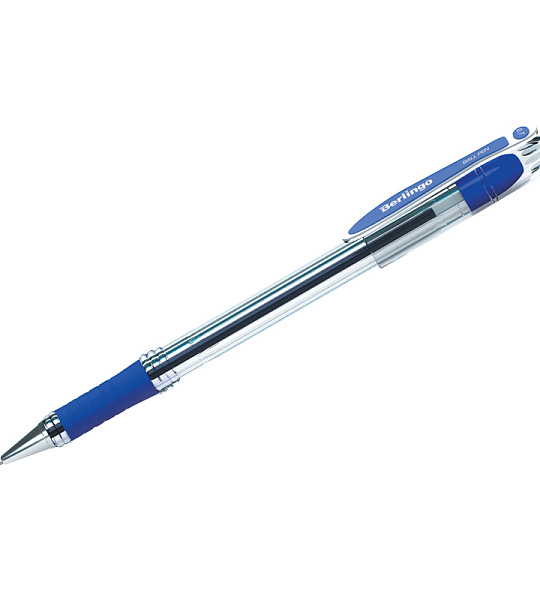 Ручка шариковая Berlingo "I-15" синяя, 0,7мм, грип