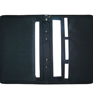 Папка деловая OfficeSpace "Dublin" кожзам, на молнии, ручка-трансформер