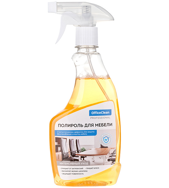 Полироль для мебели OfficeClean 500мл, спрей