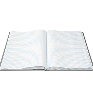 Книга учета OfficeSpace, А4, 96л., клетка, 200*290мм, бумвинил, цвет синий, блок офсетный