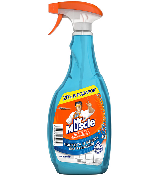 Средство для мытья стекол и поверхностей Mr.Muscle "После дождя", 750мл, с курком