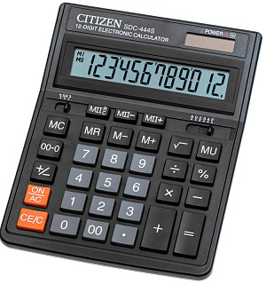 Калькулятор настольный ПОЛНОРАЗМЕРНЫЙ CITIZEN бухг.SDC-444S 12 разр. DP