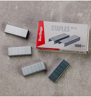 Скобы для степлера №10 Berlingo, оцинкованные, 1000шт.