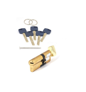 Цилиндровый механизм Apecs Premier XR-80 (35C/45)-C15-G, ключ-вертушка, перфор., цвет золото