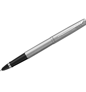 Ручка-роллер Parker "Jotter Stainless Steel CT" черная, 0,8мм, подарочная упаковка