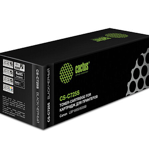 Картридж лазерный CACTUS (CS-C725S) для CANON LBP-6000/6020/6020B, ресурс 1600 страниц