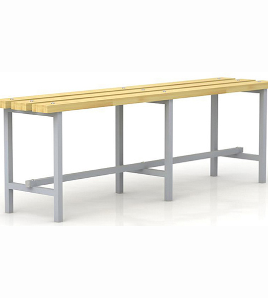 Скамья гардеробная на металлокаркасе Надежда П-13Д (1500), сосна, 475*1500*340