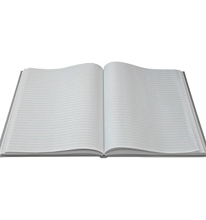 Книга учета OfficeSpace, А4, 96л., линия, 200*290мм, твердый картон, блок газетный