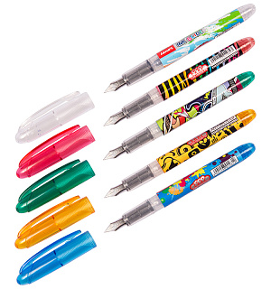 Ручка перьевая Luxor "Ink Glide", 1 картридж, корпус ассорти