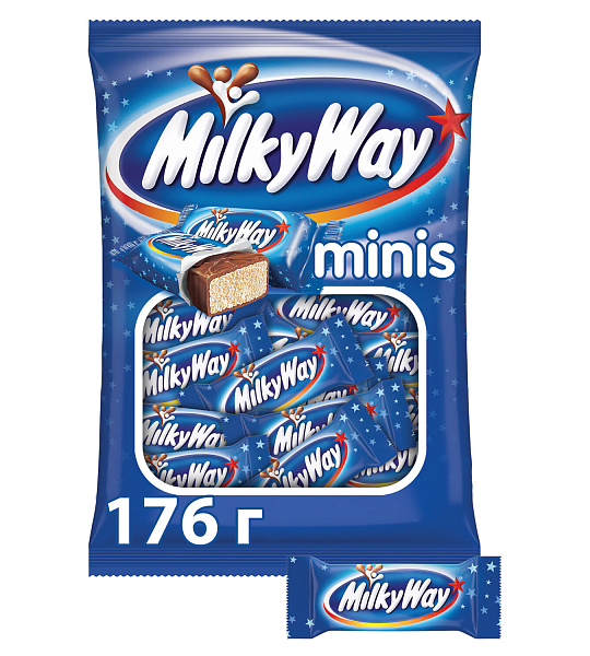 Шоколадные батончики MILKY WAY "Minis", 176 г, 2262