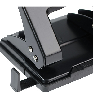 Дырокол Berlingo "Universal" 20л., металлический, черный, с линейкой