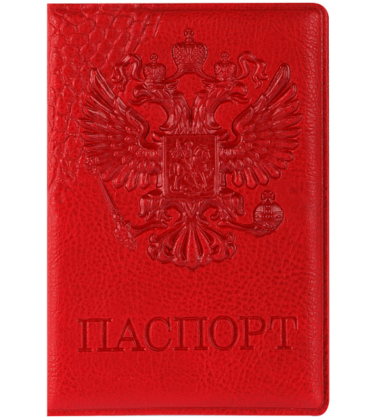Обложка для паспорта OfficeSpace "Герб", кожзам, красный