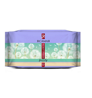 Салфетки   влажные Я САМАЯ освежающие DETOX big- pack с крышкой 63шт/уп