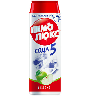 Средство чистящее Пемолюкс "Сода 5. Яблоко", порошок, 480г