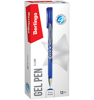 Ручка гелевая Berlingo "G-Line" синяя, 0,5мм, игольчатый стержень