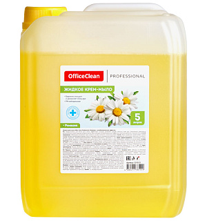 Мыло-крем жидкое OfficeClean Professional "Антибактериальное", с ромашкой, канистра, 5л
