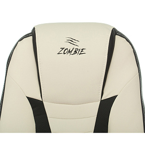 Кресло игровое ZOMBIE 8/8N/WH-BLACK, PL, экокожа черный/белый, топ-ган (до 180кг)