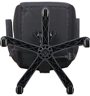 Кресло компьютерное BRABIX "Techno Pro GM-003", ткань, черное/серое, вставки оранжевые, 531813