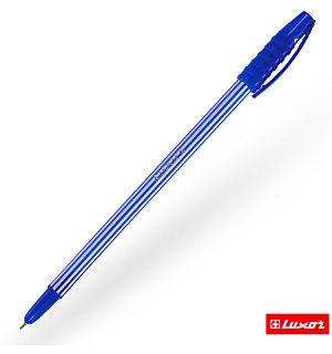 Ручка шариковая Luxor "Stripes" синяя, 0,55мм