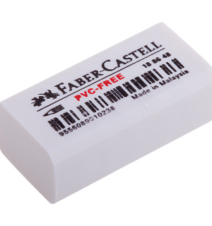 Ластик Faber-Castell "PVC-free", прямоугольный, в пленке, 31*16*11мм