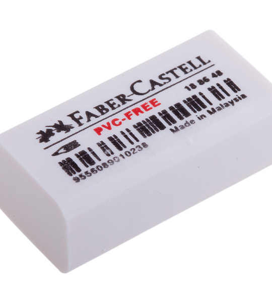 Ластик Faber-Castell "PVC-free", прямоугольный, в пленке, 31*16*11мм
