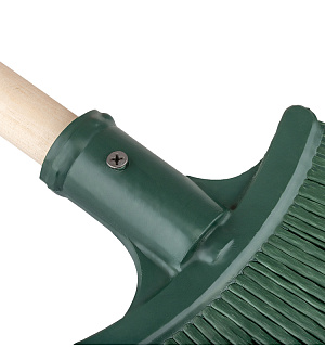 Метла OfficeClean, для улицы, плоская веерная, с деревянным черенком 120см