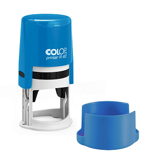 Оснастка для печати круг.с крышкой Pr. R40 синяя Colop Австрия