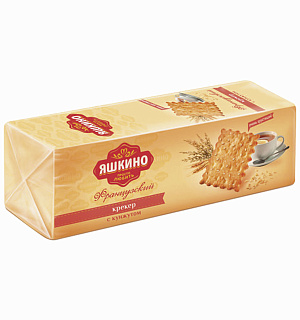 Печенье-крекер ЯШКИНО "Французский", с кокосовой стружкой и кунжутом, 185 г, МГ219