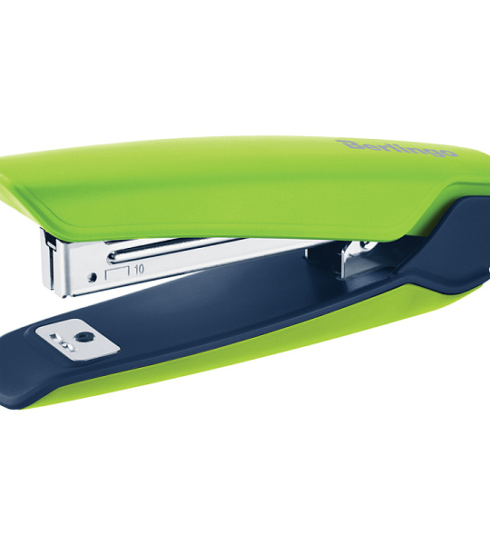 Степлер №10 Berlingo "Hyper" до 20л, 100 скоб, пластиковый корпус, зеленый