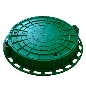 Люк полимерно-песчаный средний зеленый