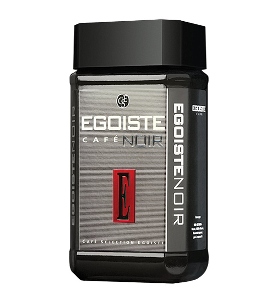 Кофе растворимый EGOISTE "Noir", сублимированный, 100 г, 100% арабика, стеклянная банка, 4492