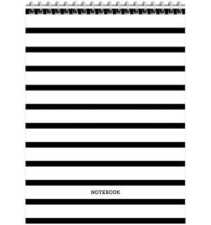 Блокнот А5 60л. на гребне ArtSpace "Узоры. BW Pattern", твердая подложка