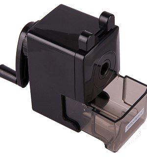 Точилка механическая OfficeSpace, пласт. корпус, черная, инд. упаковка