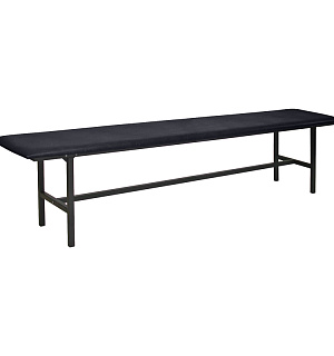 Банкетка без спинки Берта БМ 4, 1700*430*475 каркас черный муар, кожзам черный К-01