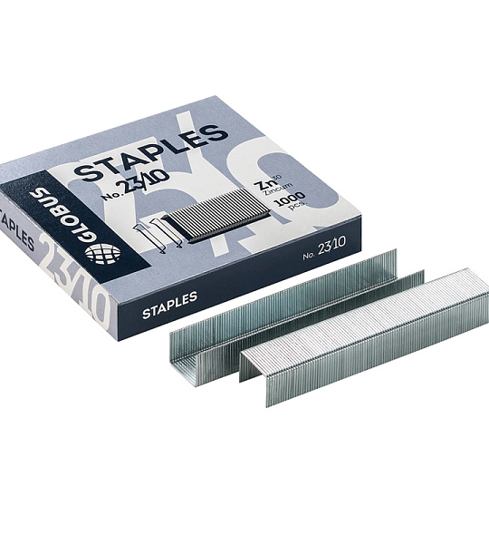 Скобы для степлера №23/10 Globus, оцинкованные, 1000шт.