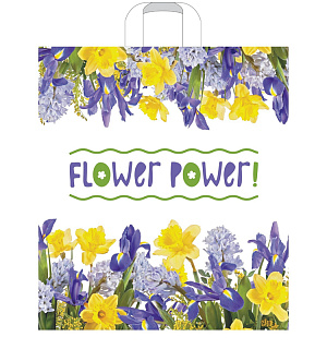 Пакет с петлевой ручкой Артпласт "Цветочная сила", 38*42+3см, 32мкм