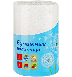 Полотенца бумажные в рулоне OfficeClean "XXL", 2-слойное, 35м/рул., тиснение, белые, 1шт.