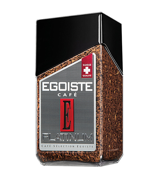Кофе растворимый EGOISTE "Platinum", сублимированный, 100 г, 100% арабика, стеклянная банка, 8467
