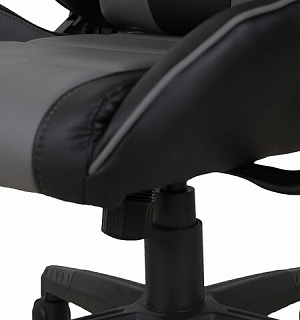 Кресло компьютерное BRABIX "GT Racer GM-100", две подушки, экокожа, черное/серое, 531926